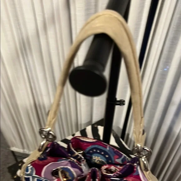 Coach Pink and Purple Shoulder Bag with Vibrant Design